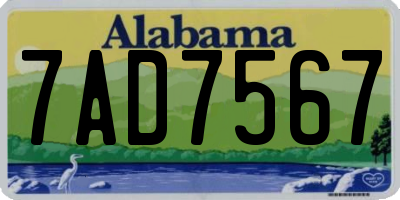 AL license plate 7AD7567
