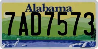 AL license plate 7AD7573