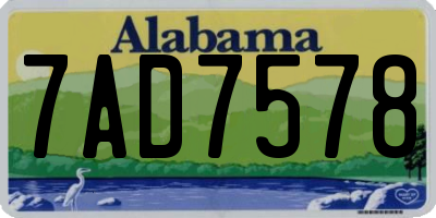 AL license plate 7AD7578