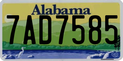 AL license plate 7AD7585
