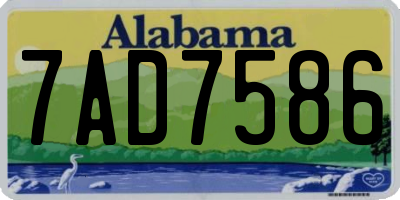 AL license plate 7AD7586