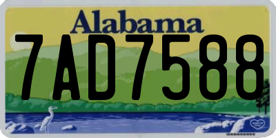 AL license plate 7AD7588