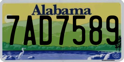 AL license plate 7AD7589