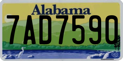 AL license plate 7AD7590