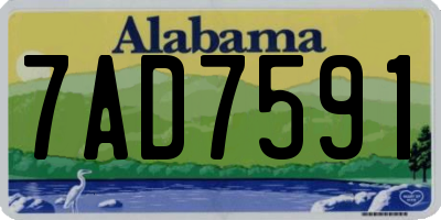 AL license plate 7AD7591