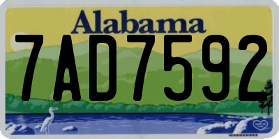 AL license plate 7AD7592