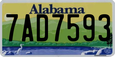 AL license plate 7AD7593
