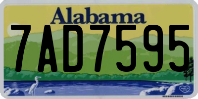 AL license plate 7AD7595