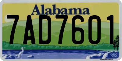 AL license plate 7AD7601
