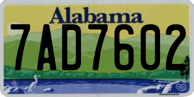 AL license plate 7AD7602