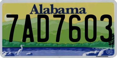 AL license plate 7AD7603