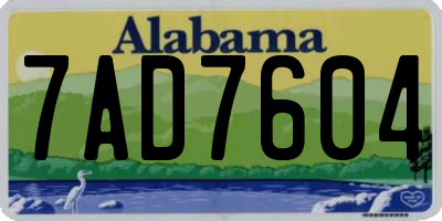 AL license plate 7AD7604