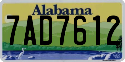 AL license plate 7AD7612