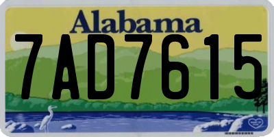 AL license plate 7AD7615