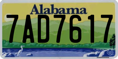 AL license plate 7AD7617