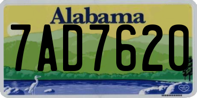 AL license plate 7AD7620