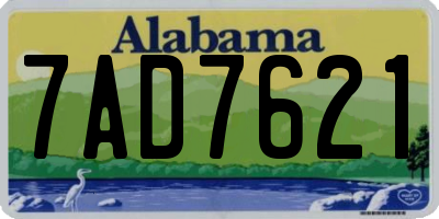 AL license plate 7AD7621