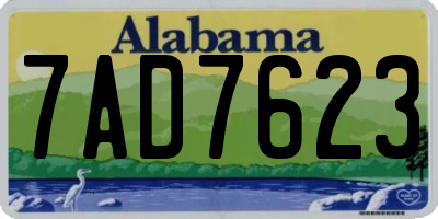 AL license plate 7AD7623