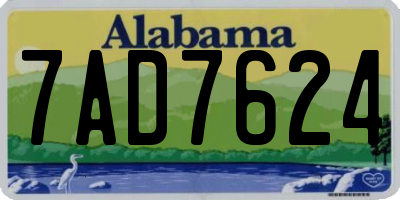 AL license plate 7AD7624