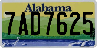AL license plate 7AD7625