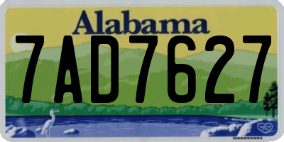 AL license plate 7AD7627