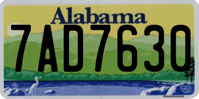 AL license plate 7AD7630