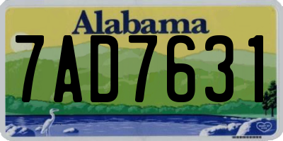 AL license plate 7AD7631