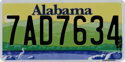 AL license plate 7AD7634