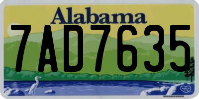 AL license plate 7AD7635