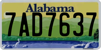 AL license plate 7AD7637