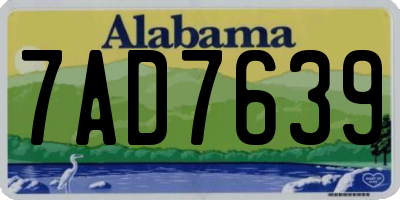 AL license plate 7AD7639