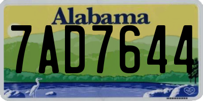 AL license plate 7AD7644