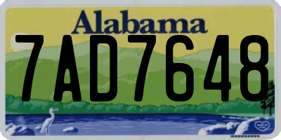 AL license plate 7AD7648