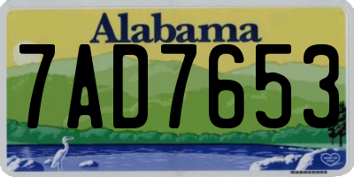 AL license plate 7AD7653