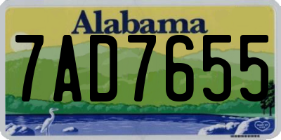 AL license plate 7AD7655