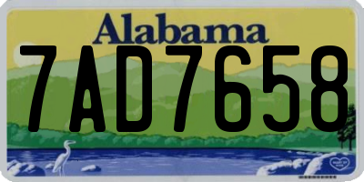AL license plate 7AD7658