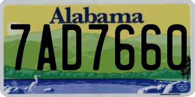 AL license plate 7AD7660