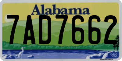 AL license plate 7AD7662