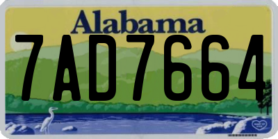 AL license plate 7AD7664