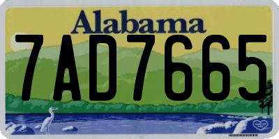 AL license plate 7AD7665