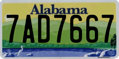 AL license plate 7AD7667