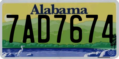 AL license plate 7AD7674