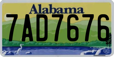 AL license plate 7AD7676