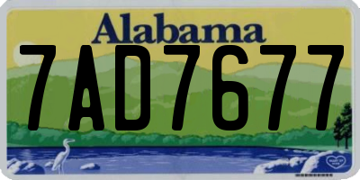 AL license plate 7AD7677
