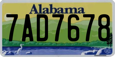 AL license plate 7AD7678