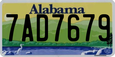 AL license plate 7AD7679