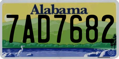 AL license plate 7AD7682