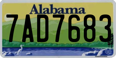 AL license plate 7AD7683