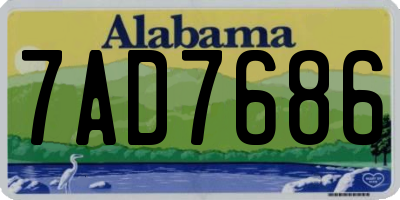 AL license plate 7AD7686
