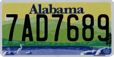 AL license plate 7AD7689